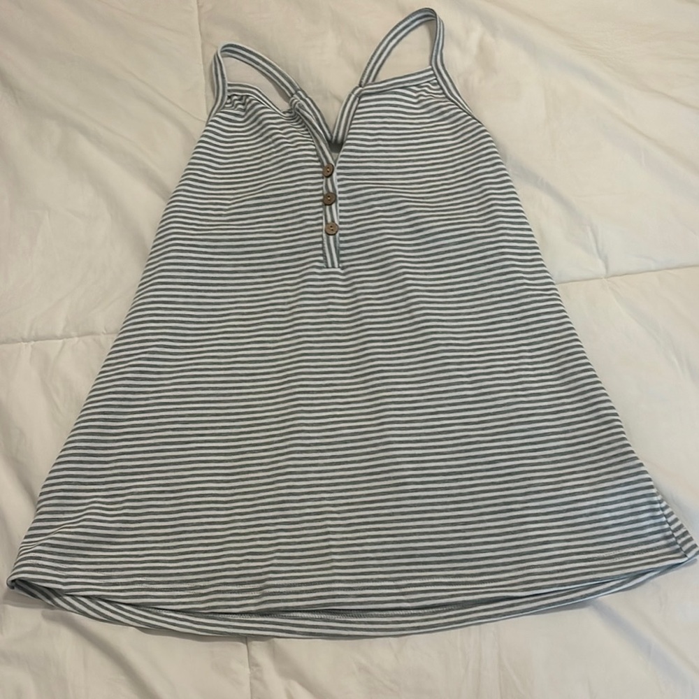 SHEIN Black and White Fitted Buttoned Tank Top
